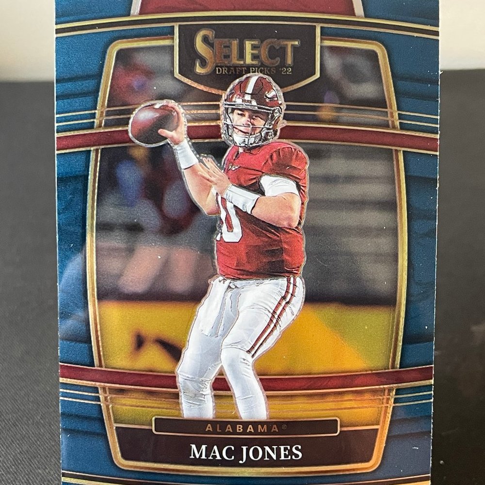 2022 Mac Jones Blue Panini Select Card #42 New England Patriots/Alabama